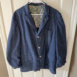 Vintage Penny's Cotton Twill Denim Chore Coat, partially lined, est. L